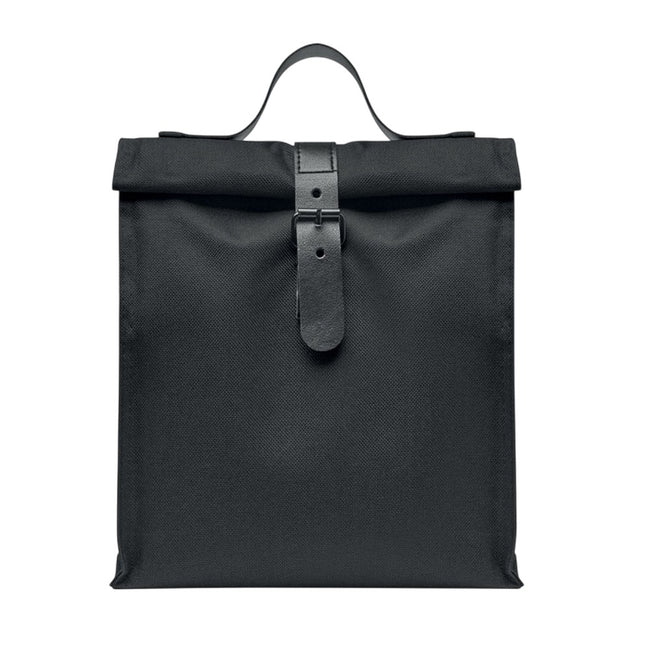 Black - Front - MidOcean Chill RPET Roll Top Cooler Bag