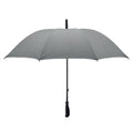 Matt Silver - Front - MidOcean Visibrella Reflective Stick Umbrella