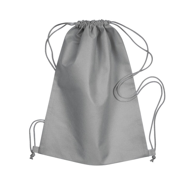 Grey - Front - MidOcean Daffy Non-Woven Drawstring Bag