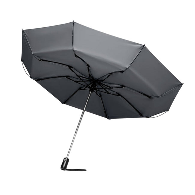 Grey - Side - MidOcean Dundee Foldable Reversible Folding Umbrella