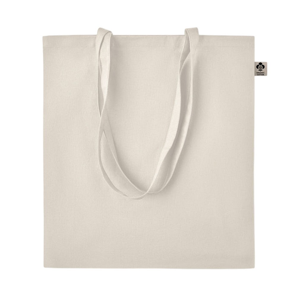 Beige - Back - MidOcean Zimde Organic Cotton Tote Bag