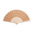 Beige - Front - MidOcean Fanny Cork Manual Wood Handheld Fan