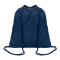 Blue - Front - MidOcean Colored Cotton Drawstring Bag