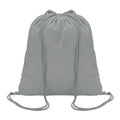 Grey - Front - MidOcean Colored Cotton Drawstring Bag
