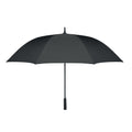 Black - Front - MidOcean Lluvia Windproof Stick Umbrella