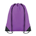 Violet - Front - MidOcean Shoop Polyester 190T Drawstring Bag