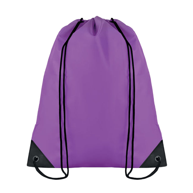 Violet - Front - MidOcean Shoop Polyester 190T Drawstring Bag