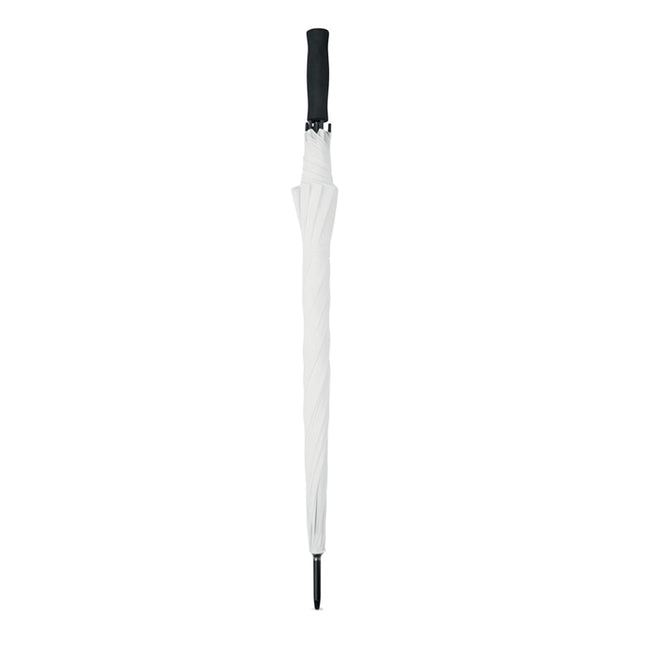 White - Back - MidOcean Swansea Stick Umbrella