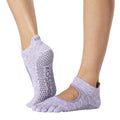 Purple Heather - Front - Toesox Womens-Ladies Bellarina Toe Socks