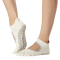 Oatmeal - Back - Toesox Womens-Ladies Bellarina Toe Socks