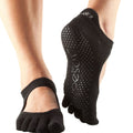 Black - Front - Toesox Womens-Ladies Bellarina Toe Socks