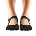 Black - Back - Toesox Womens-Ladies Bellarina Toe Socks