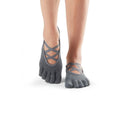 Charcoal Grey - Back - Toesox Womens-Ladies Elle Toe Socks