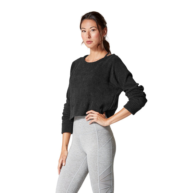 Ebony - Side - Tavi Noir Womens-Ladies Warm Up Sweatshirt