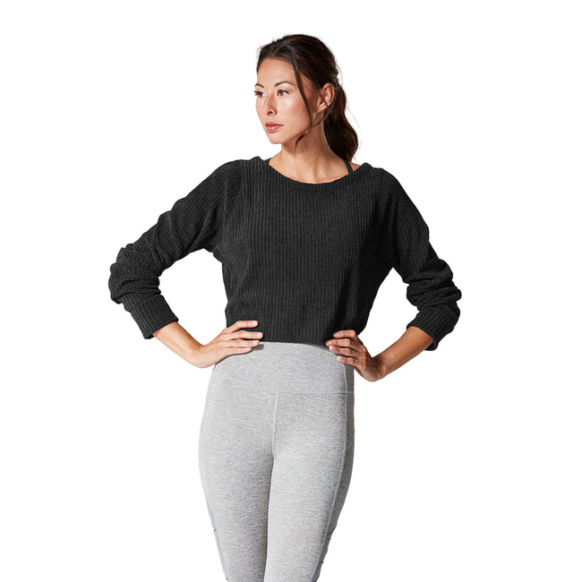 Ebony - Front - Tavi Noir Womens-Ladies Warm Up Sweatshirt