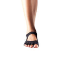 Black - Side - Toesox Womens-Ladies Half Toe Plie Dance Socks