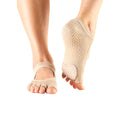 Cream - Front - Toesox Womens-Ladies Half Toe Plie Dance Socks