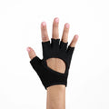 Black - Side - Toesox Unisex Adult Gripped Training Gloves