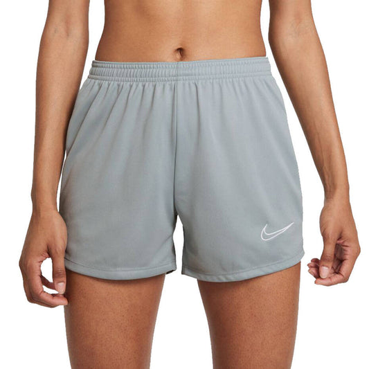 Grey-Silver - Front - Nike Womens-Ladies Dri FIT Academy Shorts