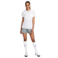 Grey-Silver - Side - Nike Womens-Ladies Dri FIT Academy Shorts