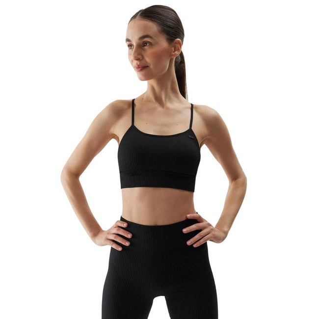 Black - Side - 4F Womens-Ladies 4FWSS24USBAF121 Sports Bra