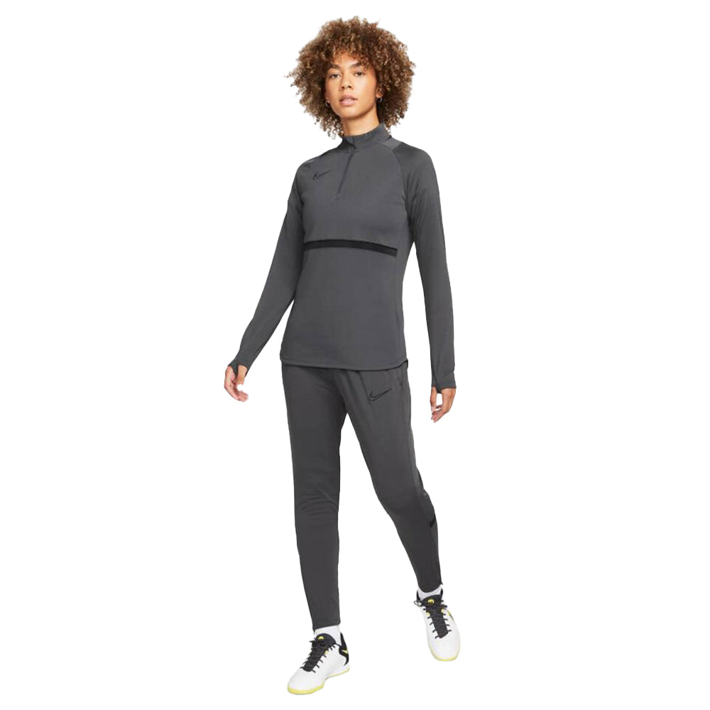 Grey - Side - Nike Womens-Ladies Academy Dri-FIT Jogging Bottoms