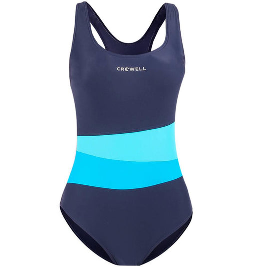 Navy Blue - Front - Crowell Womens-Ladies Lola One Piece Swimsuit