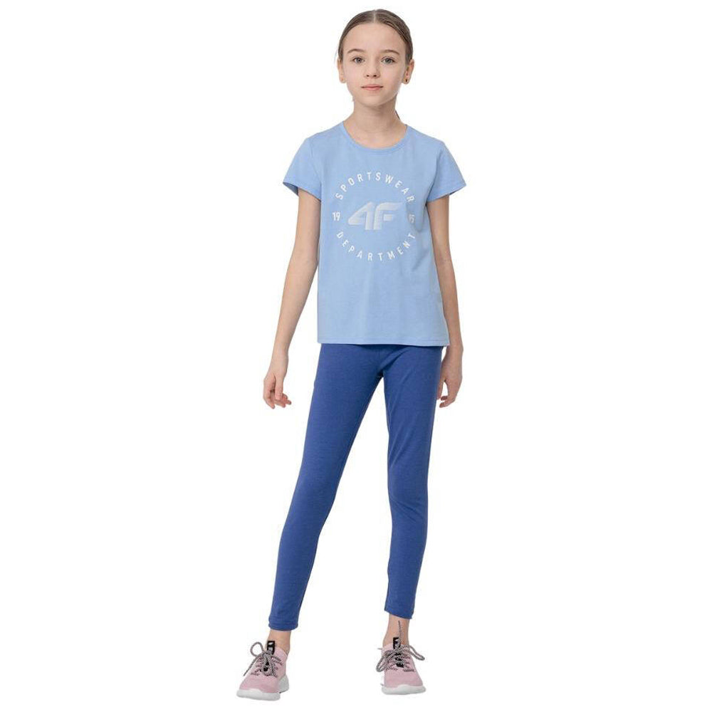 Blue - Side - 4F Girls HJL22 Leggings