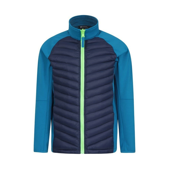 Blue - Close up - Mountain Warehouse Childrens-Kids Ravine 3 in 1 Waterproof Jacket
