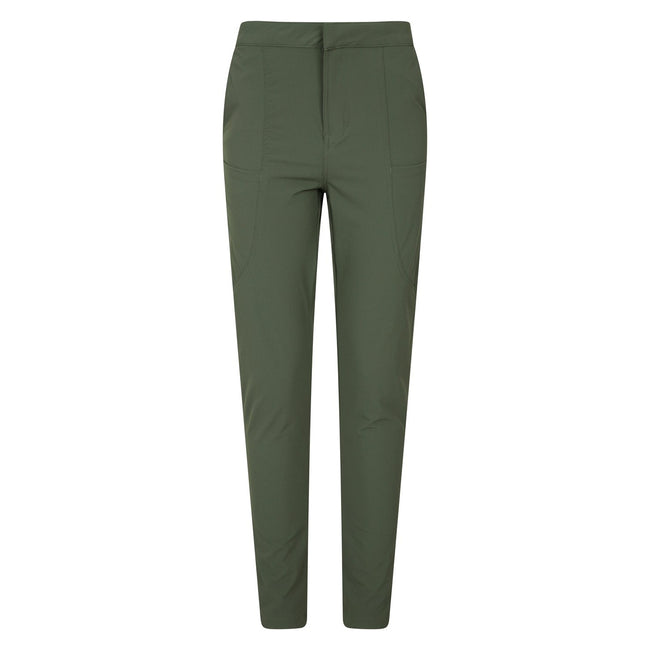 Green - Front - Mountain Warehouse Womens-Ladies Kesugi Stretch Slim Trousers