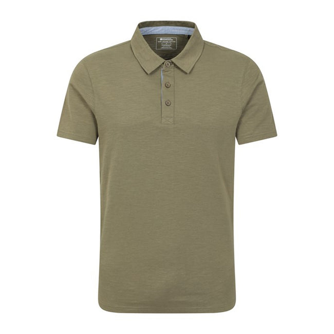 Green - Front - Mountain Warehouse Mens Hasst II Organic Polo Shirt