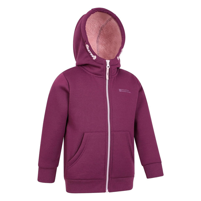 Berry - Back - Mountain Warehouse Childrens-Kids Alpine II Full Zip Hoodie