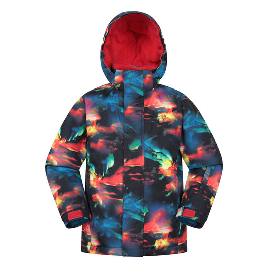 Red - Front - Mountain Warehouse Childrens-Kids Mogal Geometric Ski Jacket
