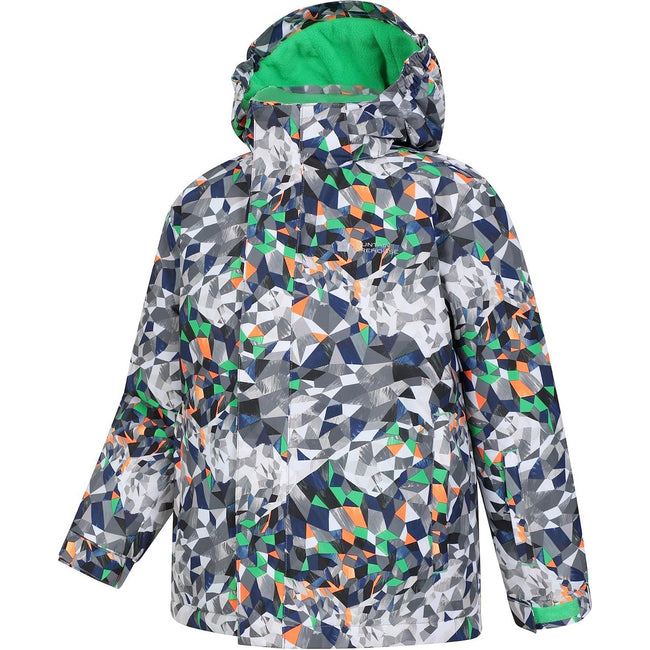 Grey - Side - Mountain Warehouse Childrens-Kids Mogal Geometric Ski Jacket