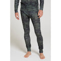 Khaki Green - Front - Mountain Warehouse Mens Talus Dash Print Thermal Bottoms