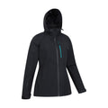Jet Black - Side - Mountain Warehouse Womens-Ladies Rainforest II Extreme Waterproof Jacket