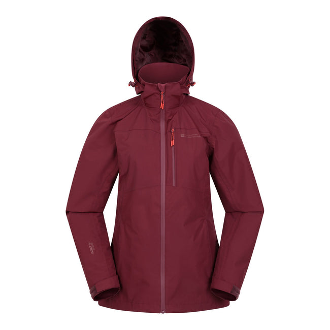 Jet Black - Pack Shot - Mountain Warehouse Womens-Ladies Rainforest II Extreme Waterproof Jacket