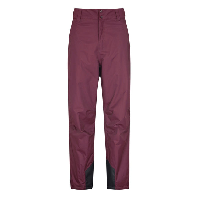 Burgundy - Front - Mountain Warehouse Mens Gravity Ski Trousers