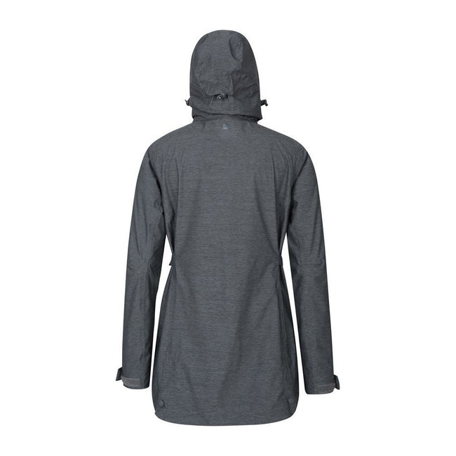 Grey - Back - Mountain Warehouse Womens-Ladies Shore Textured Waterproof Jacket