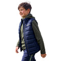 Dark Blue - Pack Shot - Mountain Warehouse Childrens-Kids Rocko Plain Padded Gilet