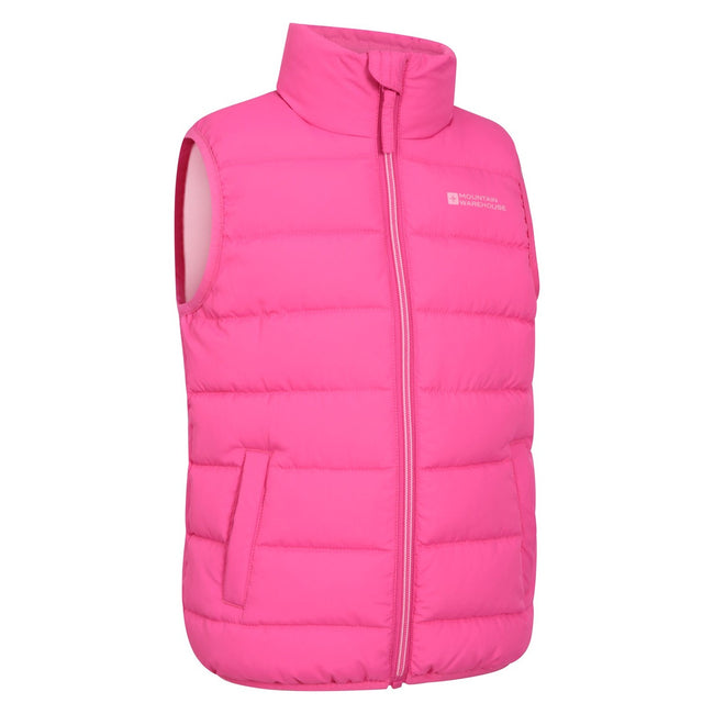 Pink - Lifestyle - Mountain Warehouse Childrens-Kids Rocko Plain Padded Gilet
