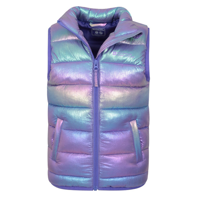 Blue - Pack Shot - Mountain Warehouse Childrens-Kids Rocko Plain Padded Gilet