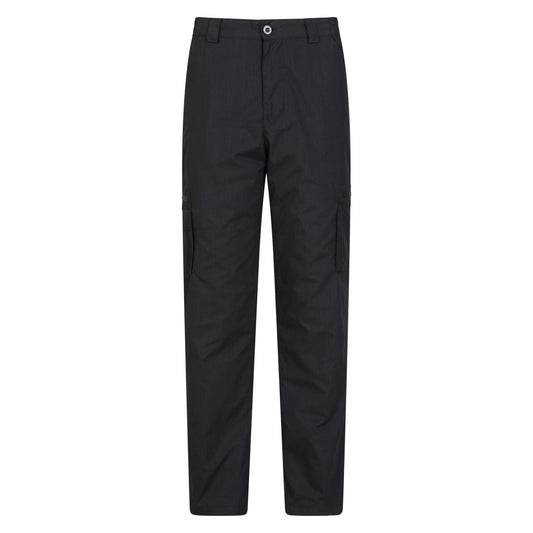 Jet Black - Front - Mountain Warehouse Mens Trek II Long Winter Trousers