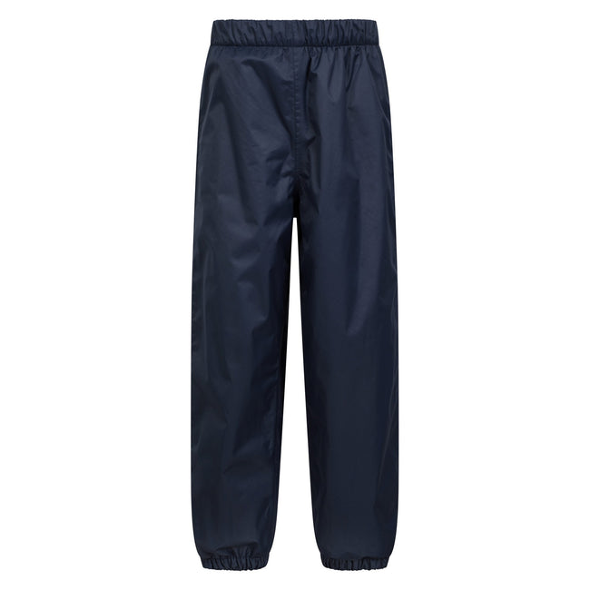Navy - Front - Mountain Warehouse Childrens-Kids Fleece Lined Waterproof Trousers
