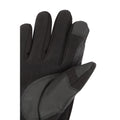 Black - Side - Mountain Warehouse Womens-Ladies Softshell Touch Gloves