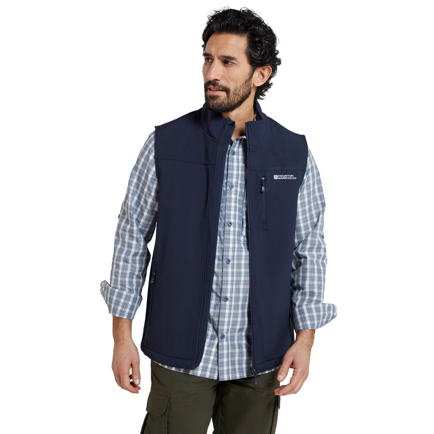 Dark Blue - Close up - Mountain Warehouse Mens Grasmere Gilet