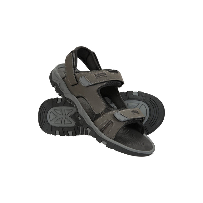 Black - Close up - Mountain Warehouse Mens Z4 Synthetic Suede Sandals