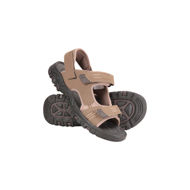 Brown - Front - Mountain Warehouse Mens Z4 Synthetic Suede Sandals