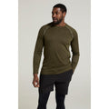 Dark Khaki - Front - Mountain Warehouse Mens Endurance Long-Sleeved T-Shirt