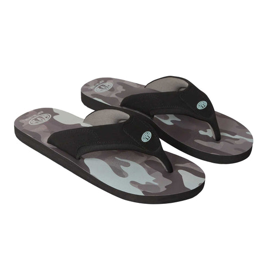 Medium Grey - Front - Animal Mens Jekyl Recycled Flip Flops